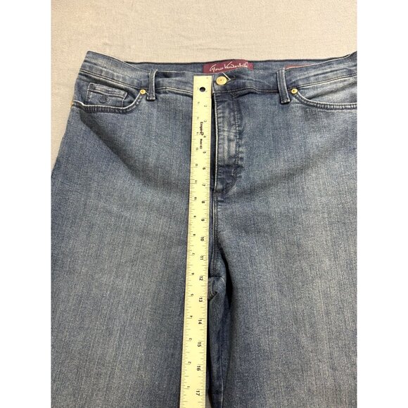 Gloria Vanderbilt Women Straight Leg Jeans Amanda Classic High Rise Blue Size 14 - Picture 3 of 8